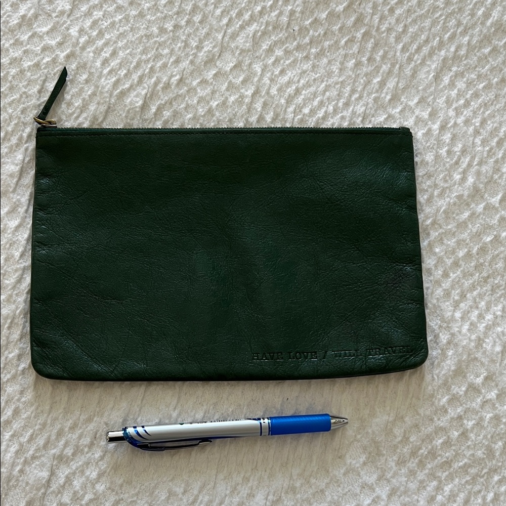 Hobo Green Leather Pouch